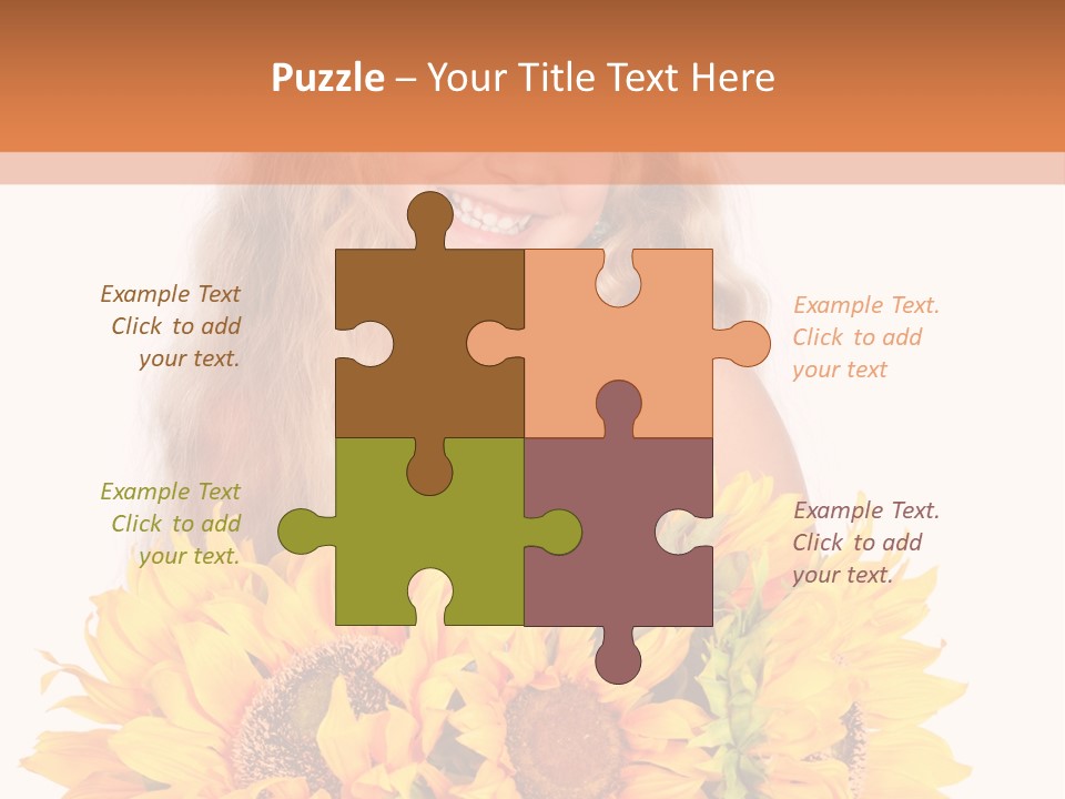 Curled Spray White PowerPoint Template