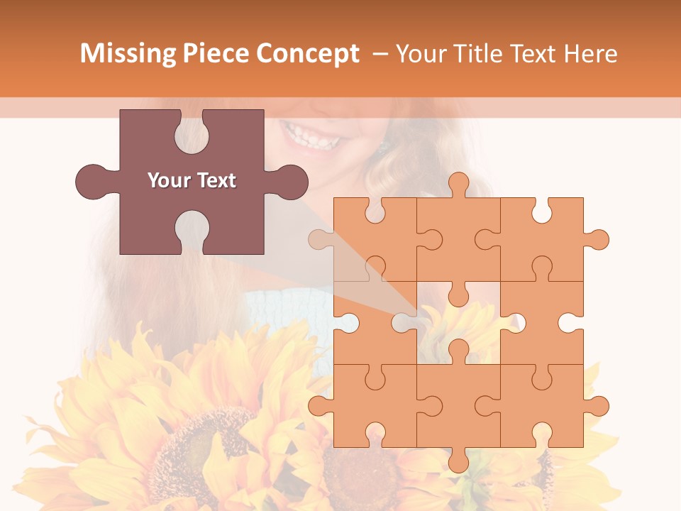 Curled Spray White PowerPoint Template