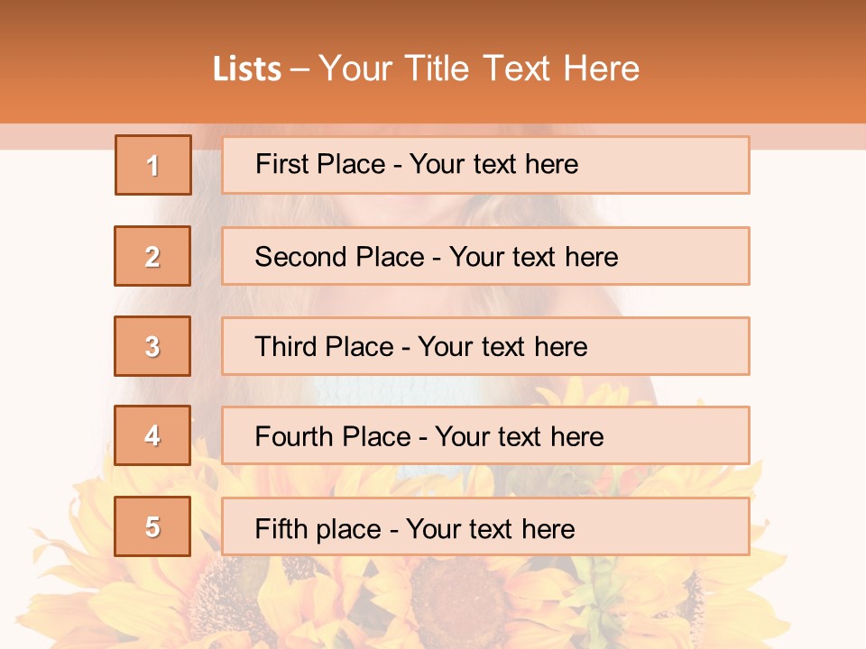 Curled Spray White PowerPoint Template