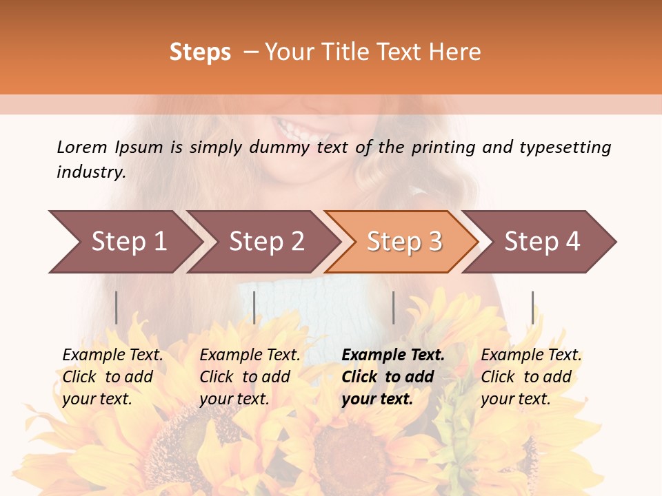 Curled Spray White PowerPoint Template