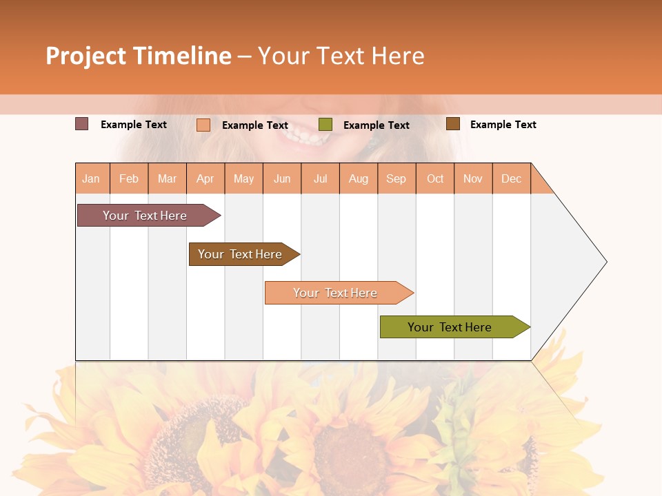 Curled Spray White PowerPoint Template