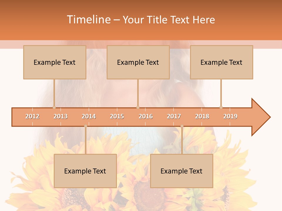 Curled Spray White PowerPoint Template