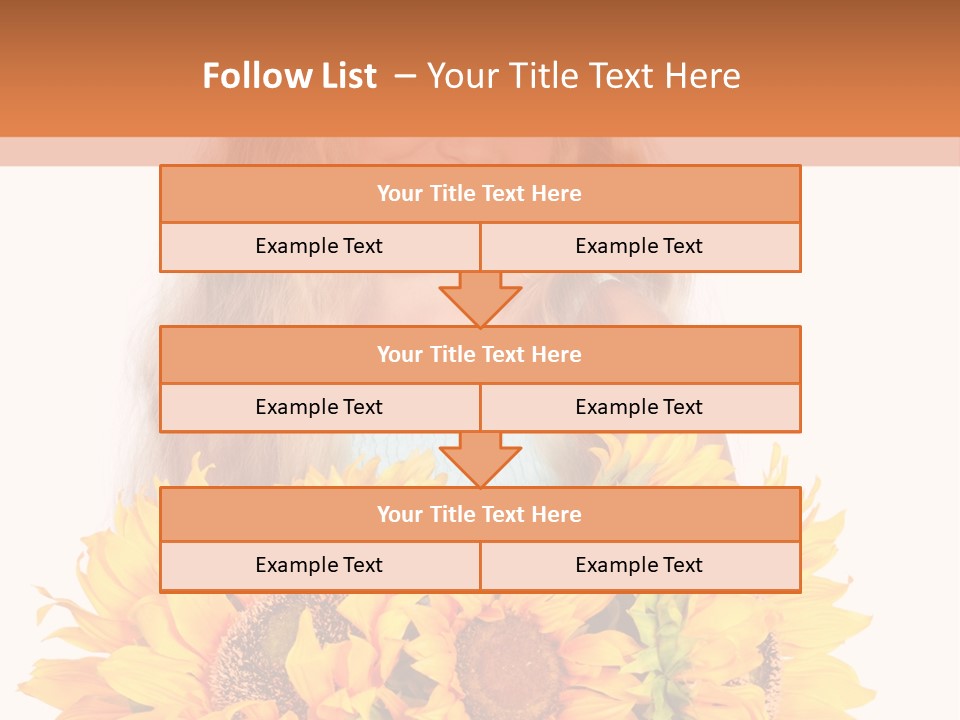Curled Spray White PowerPoint Template