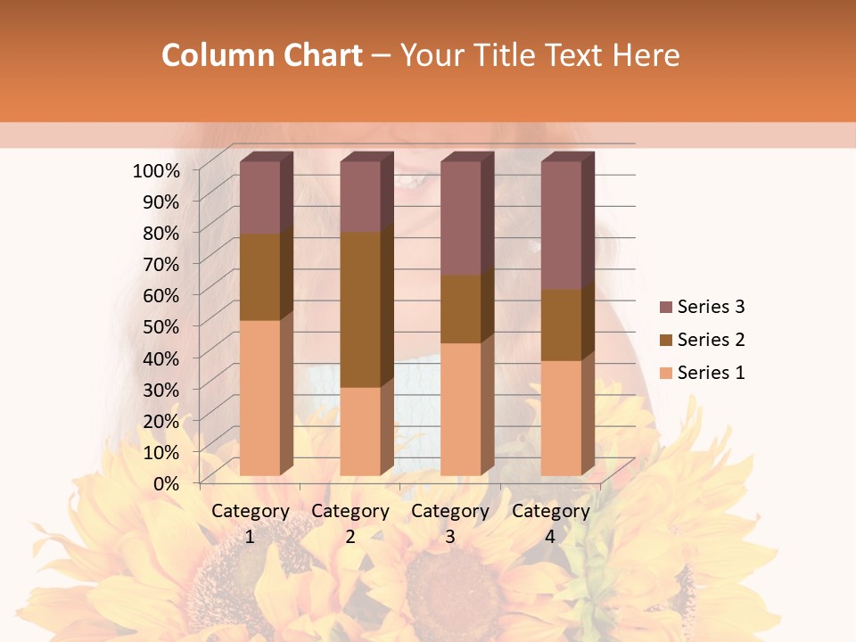 Curled Spray White PowerPoint Template
