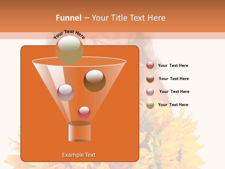 Curled Spray White PowerPoint Template