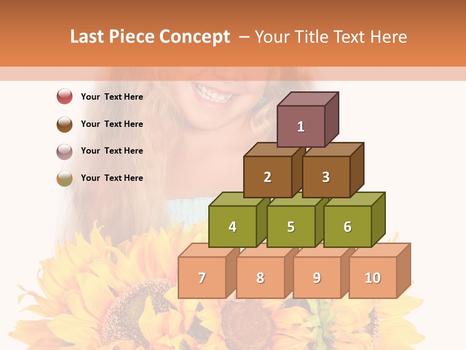 Curled Spray White PowerPoint Template