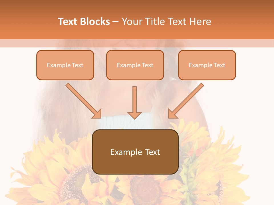Curled Spray White PowerPoint Template