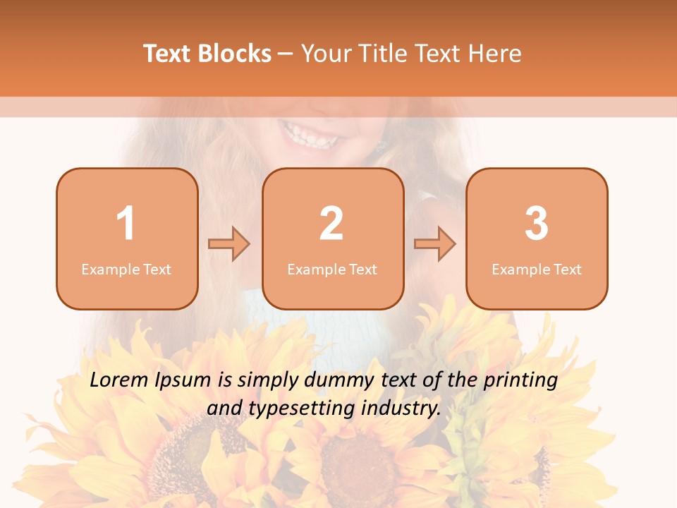 Curled Spray White PowerPoint Template