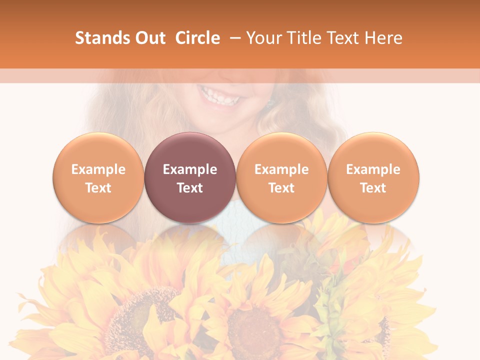 Curled Spray White PowerPoint Template