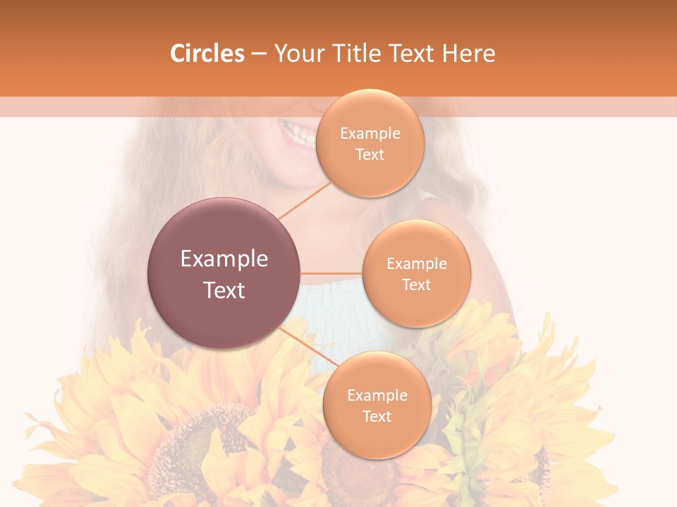 Curled Spray White PowerPoint Template