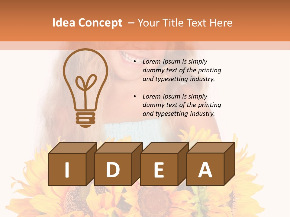 Curled Spray White PowerPoint Template