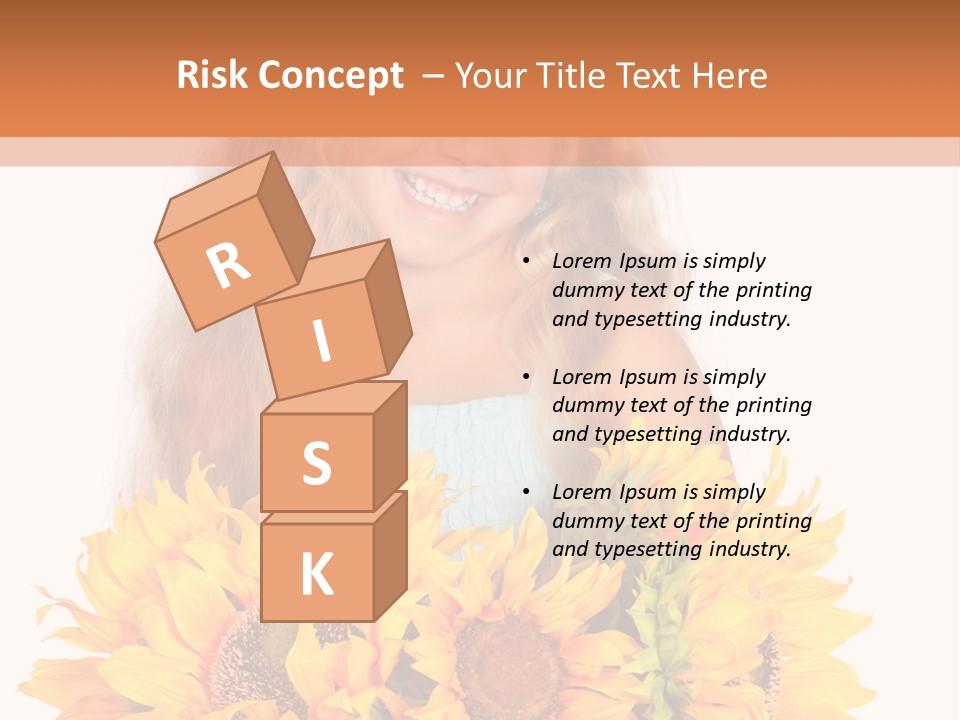 Curled Spray White PowerPoint Template