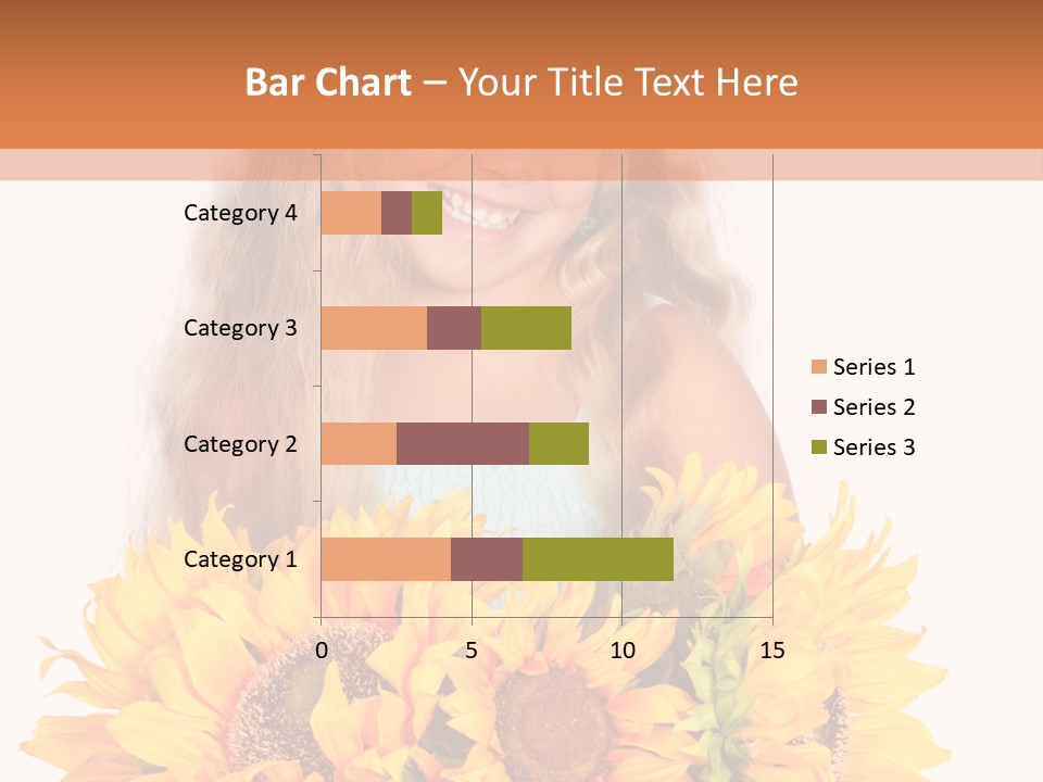 Curled Spray White PowerPoint Template