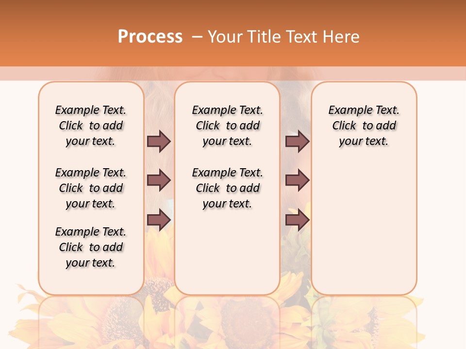 Curled Spray White PowerPoint Template