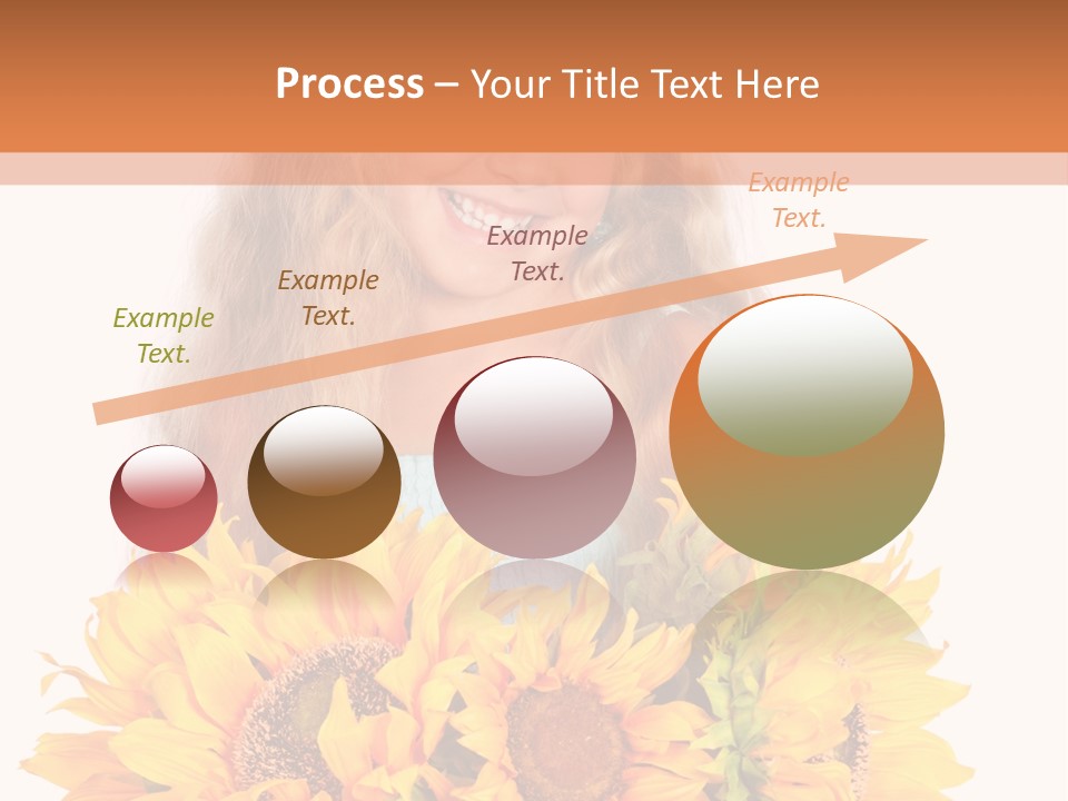 Curled Spray White PowerPoint Template