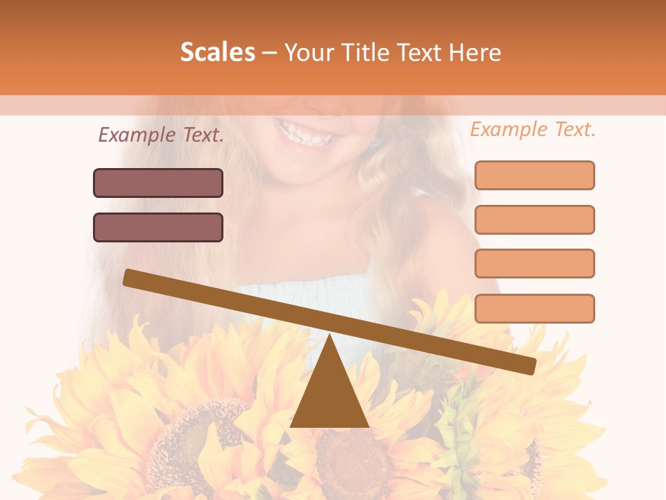 Curled Spray White PowerPoint Template