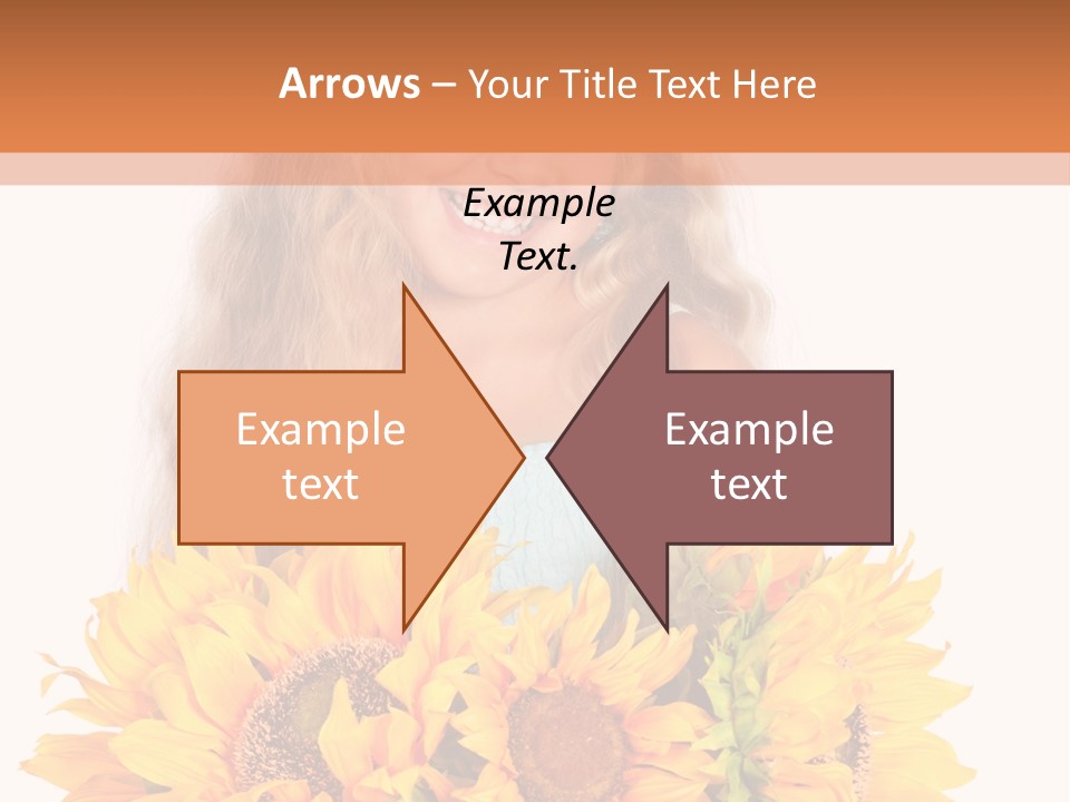 Curled Spray White PowerPoint Template