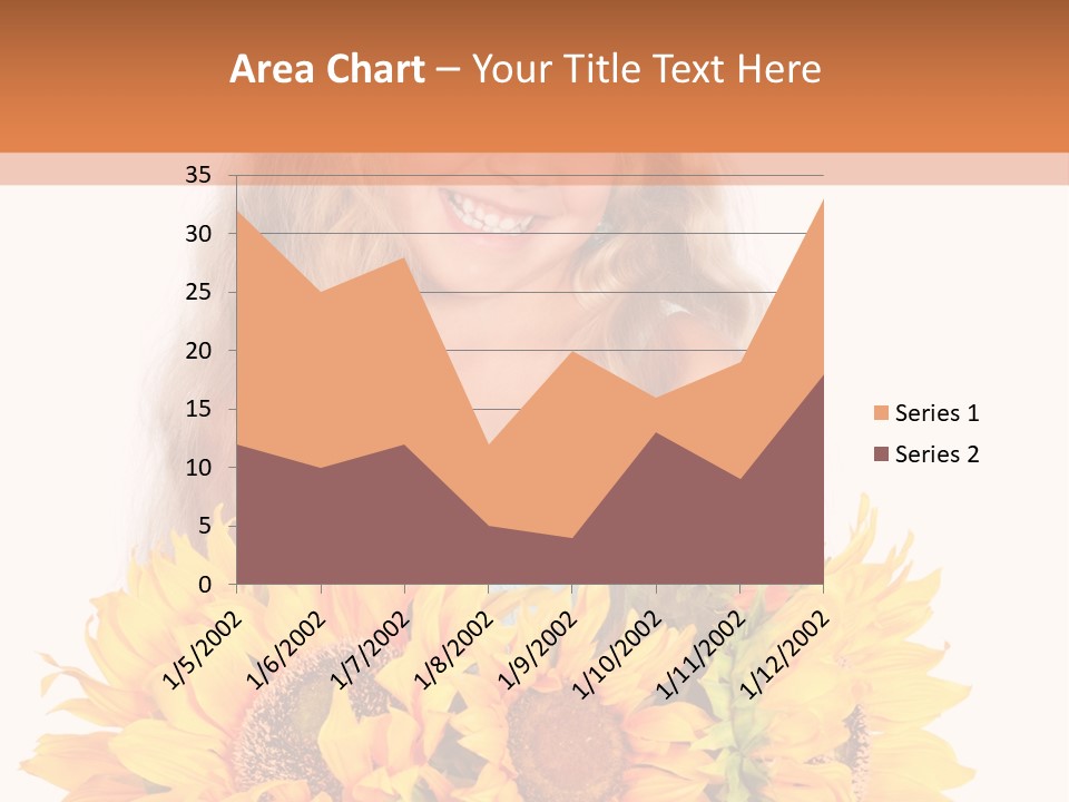 Curled Spray White PowerPoint Template