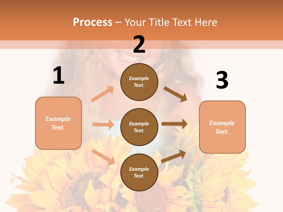 Curled Spray White PowerPoint Template