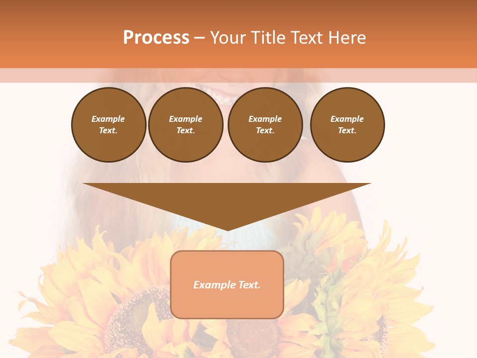 Curled Spray White PowerPoint Template