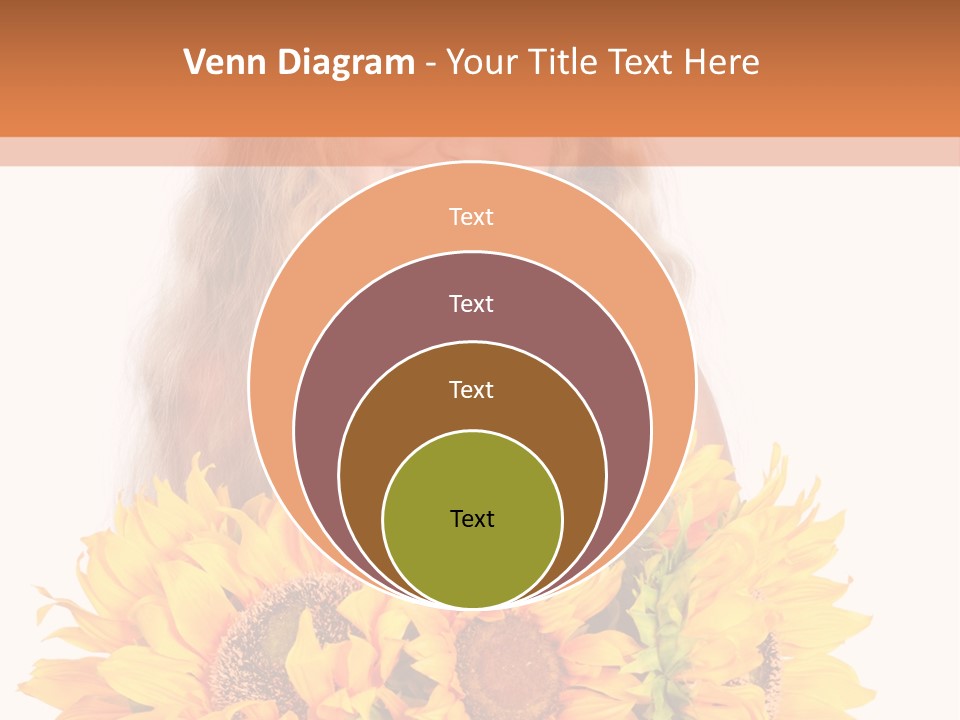 Curled Spray White PowerPoint Template