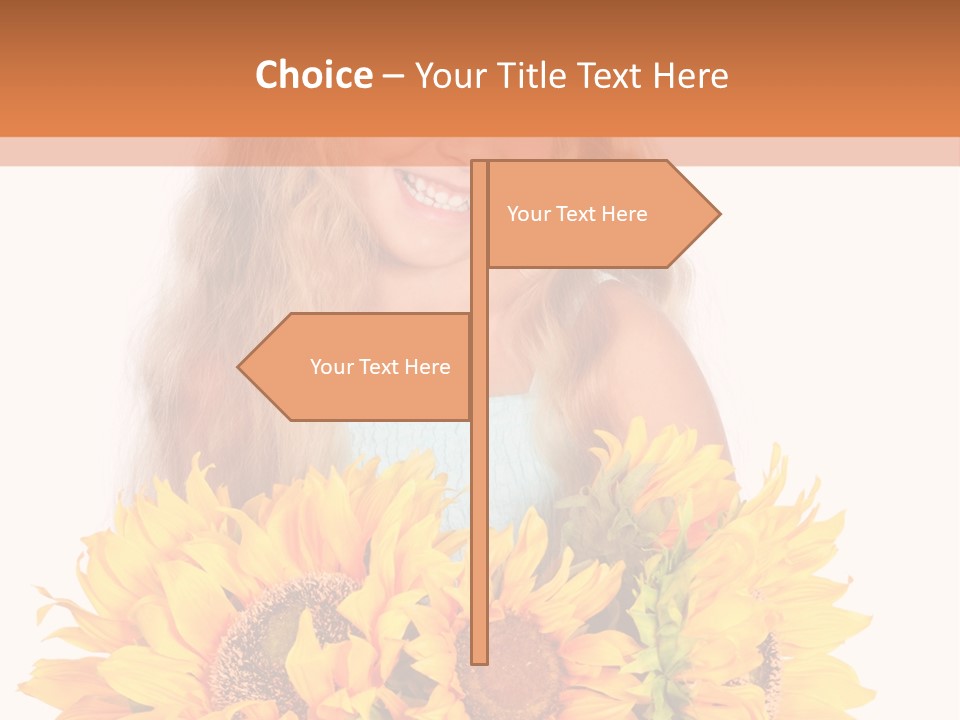 Curled Spray White PowerPoint Template