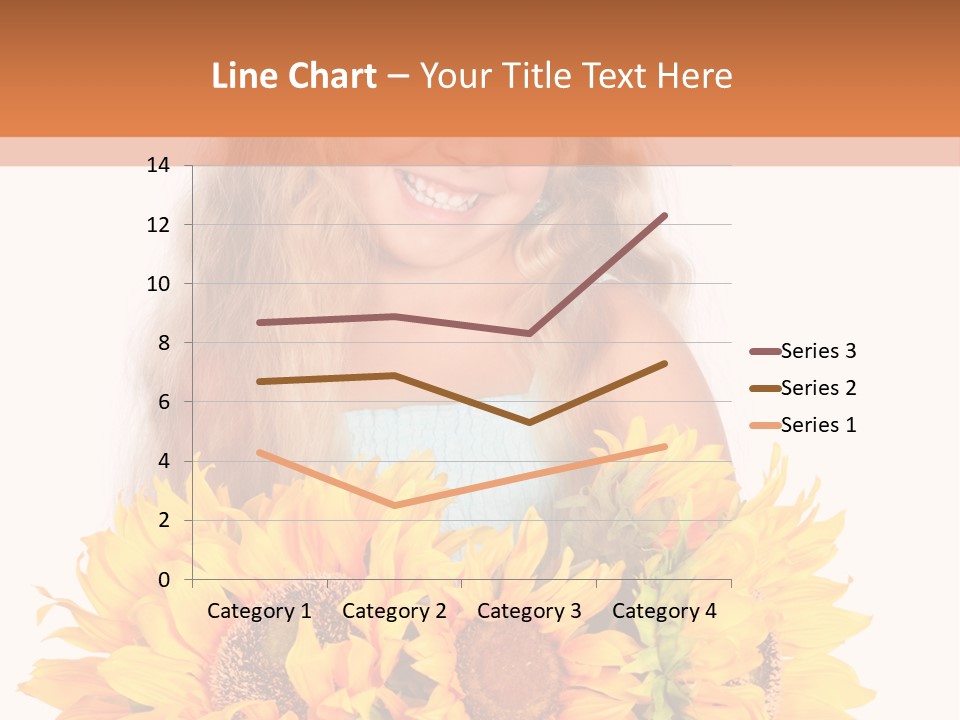 Curled Spray White PowerPoint Template