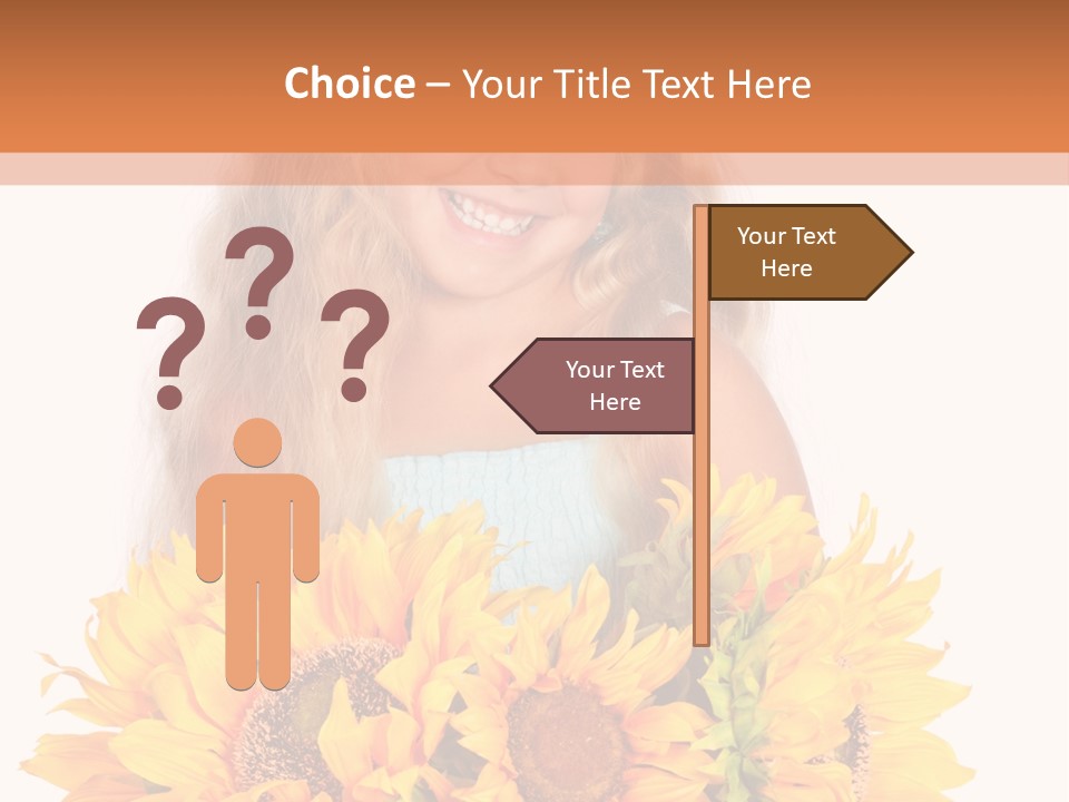 Curled Spray White PowerPoint Template