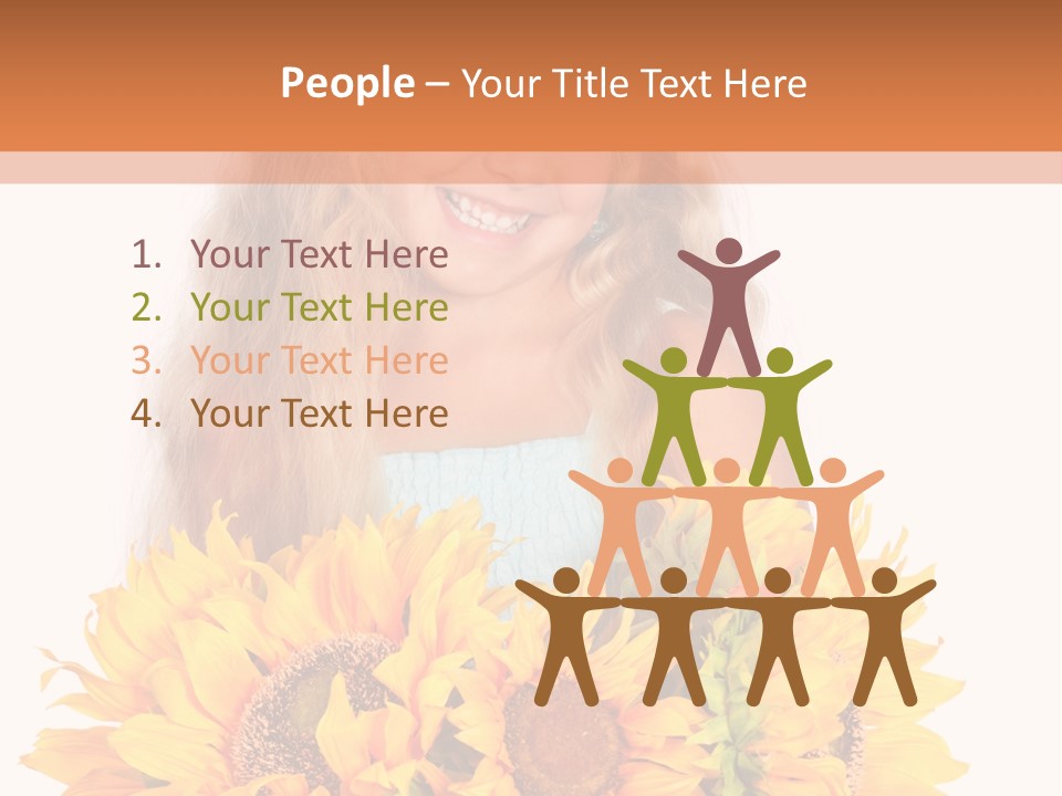 Curled Spray White PowerPoint Template