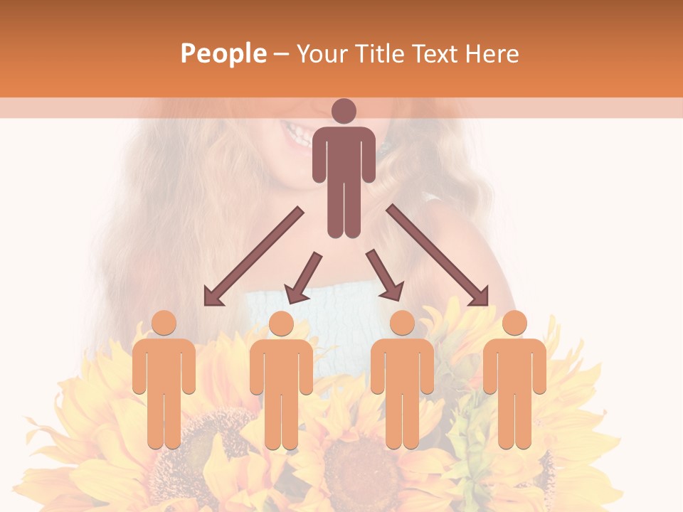 Curled Spray White PowerPoint Template