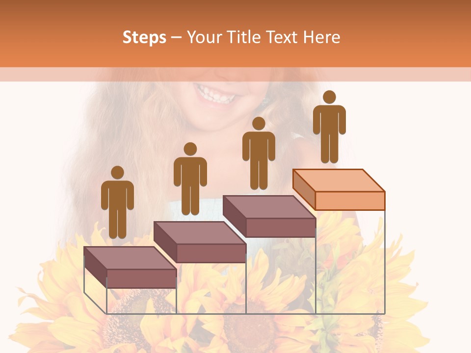 Curled Spray White PowerPoint Template