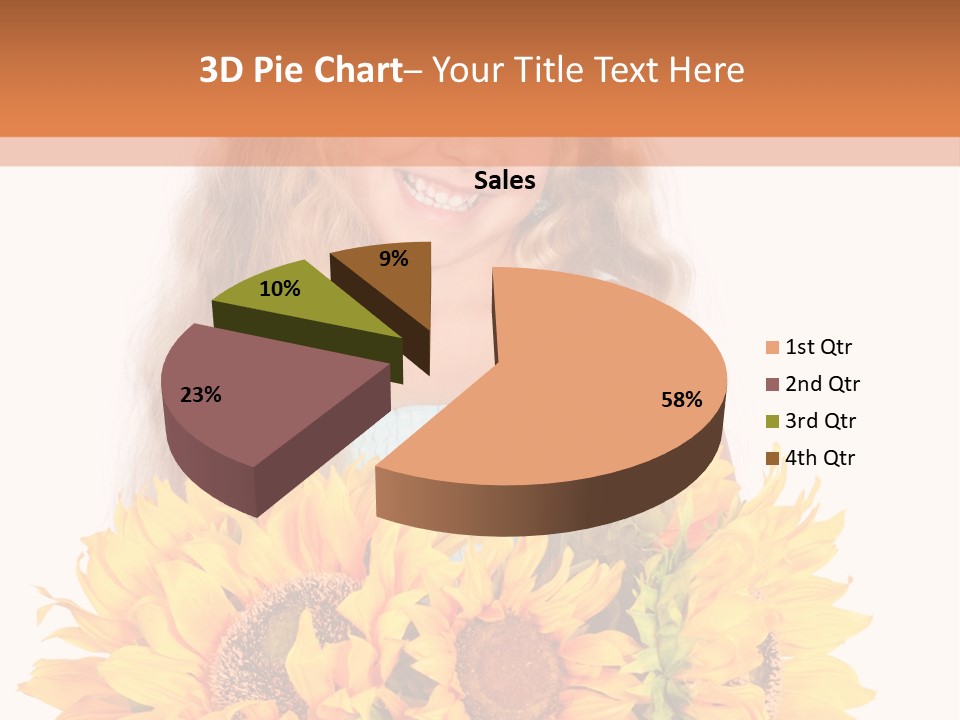 Curled Spray White PowerPoint Template