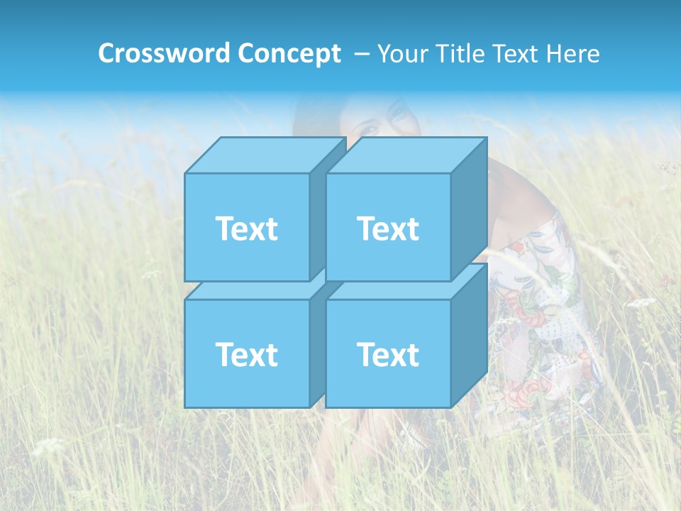 Meadow Person Female PowerPoint Template