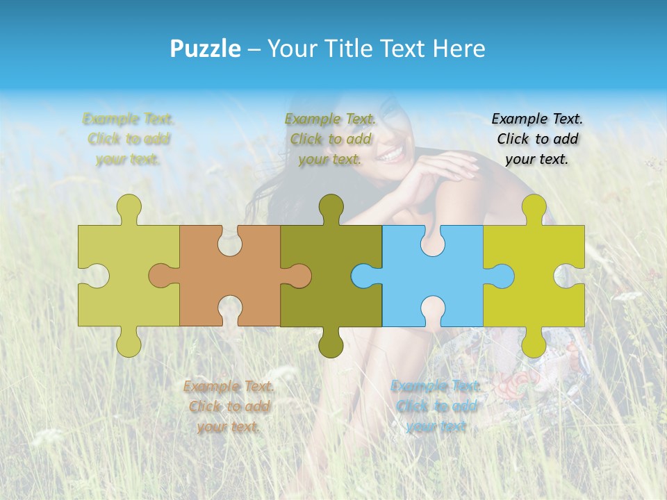 Meadow Person Female PowerPoint Template