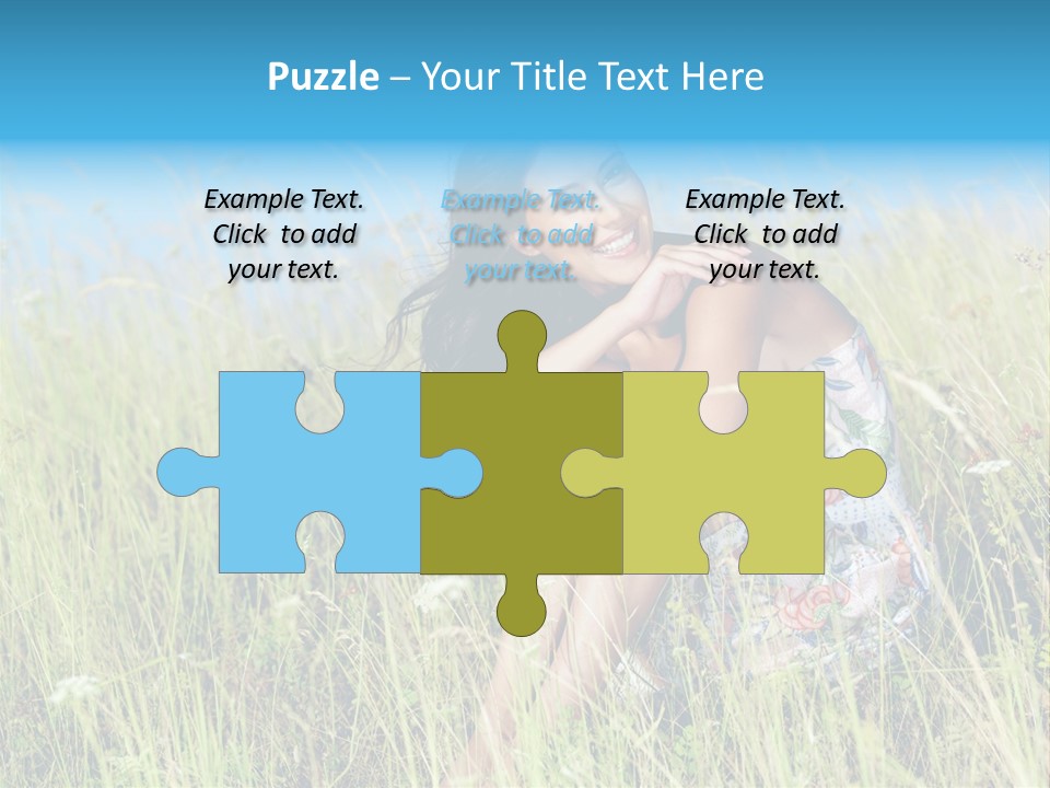 Meadow Person Female PowerPoint Template