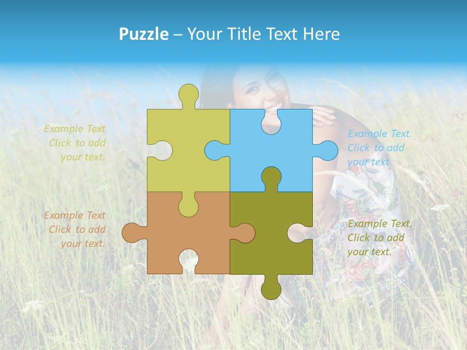 Meadow Person Female PowerPoint Template