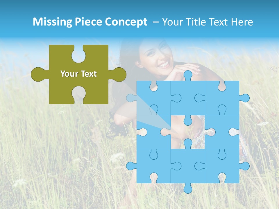 Meadow Person Female PowerPoint Template