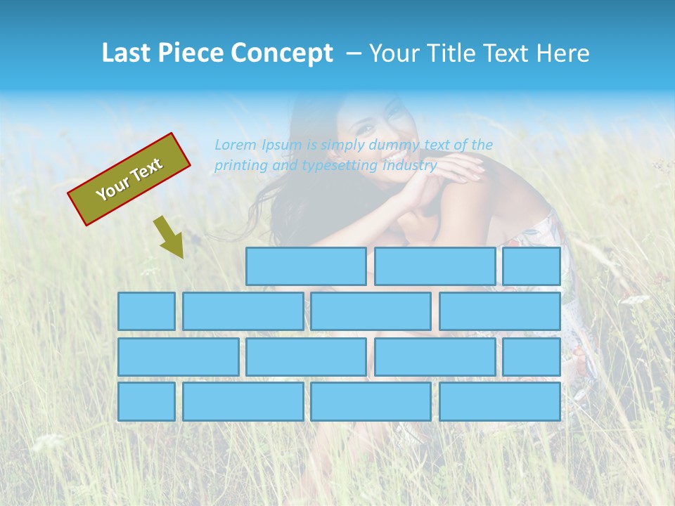 Meadow Person Female PowerPoint Template
