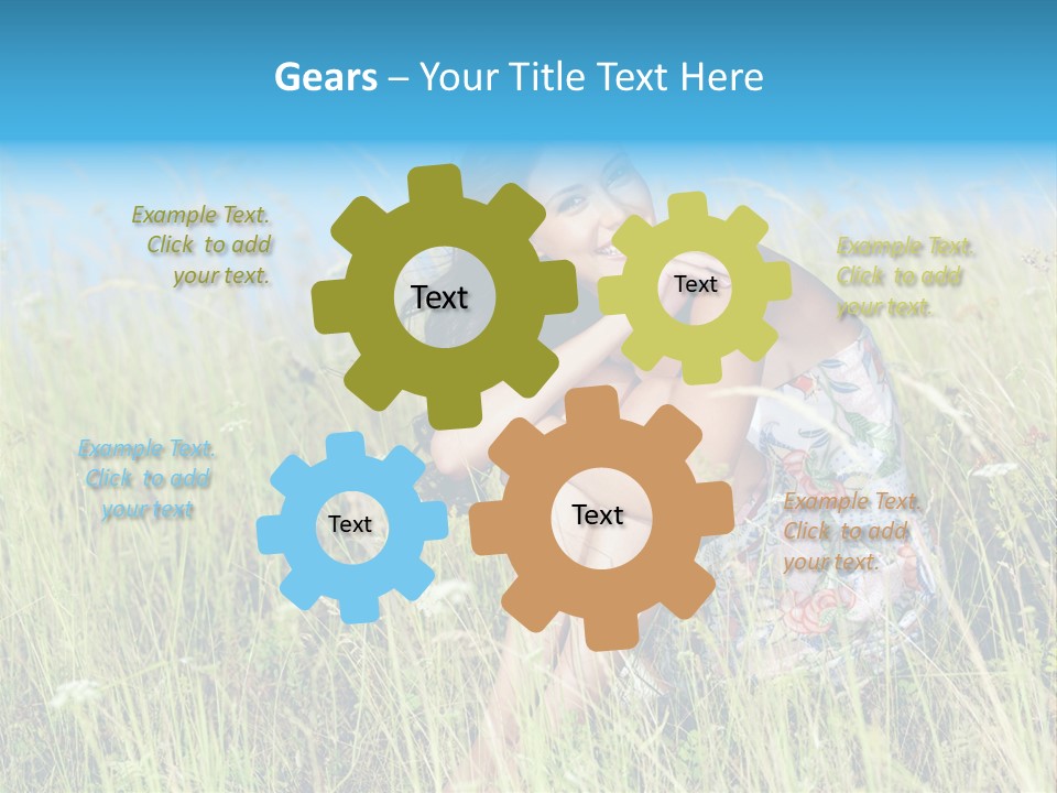 Meadow Person Female PowerPoint Template