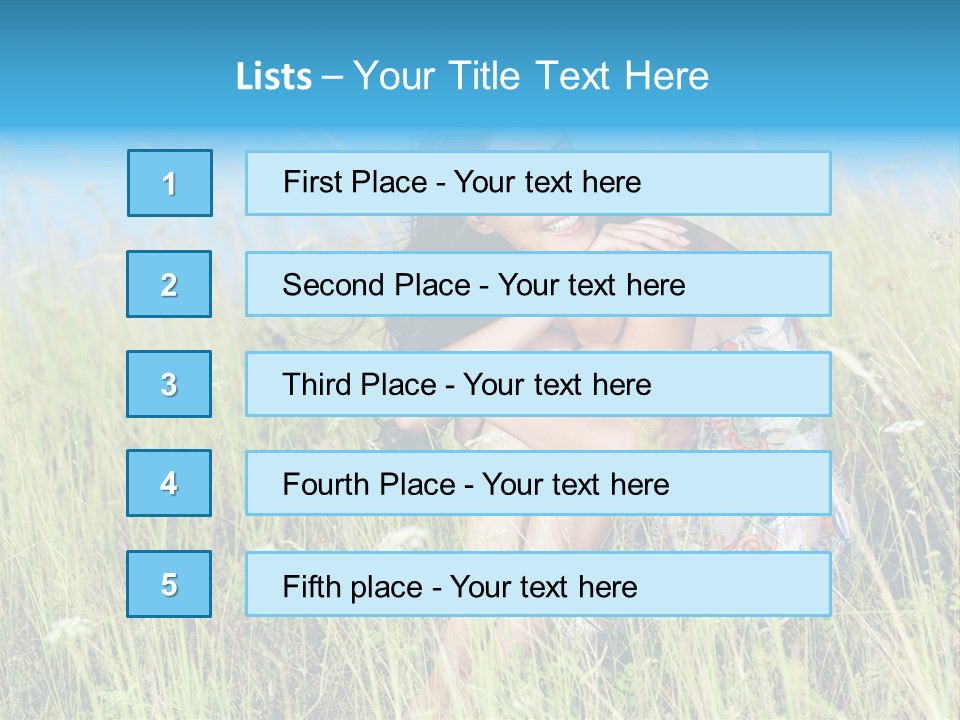 Meadow Person Female PowerPoint Template