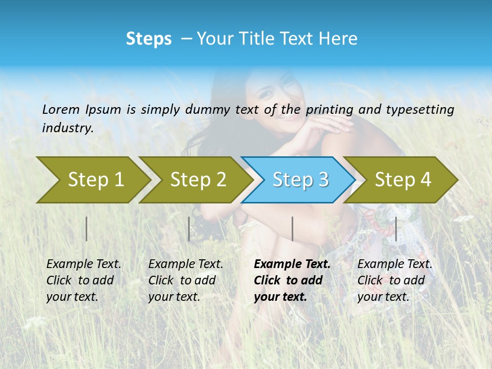 Meadow Person Female PowerPoint Template