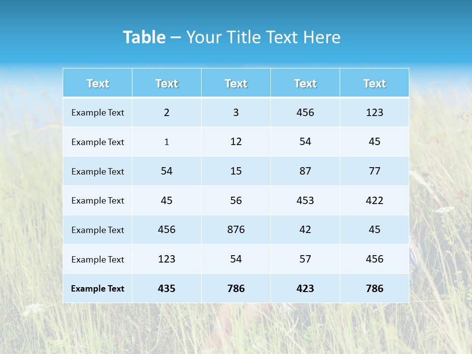 Meadow Person Female PowerPoint Template