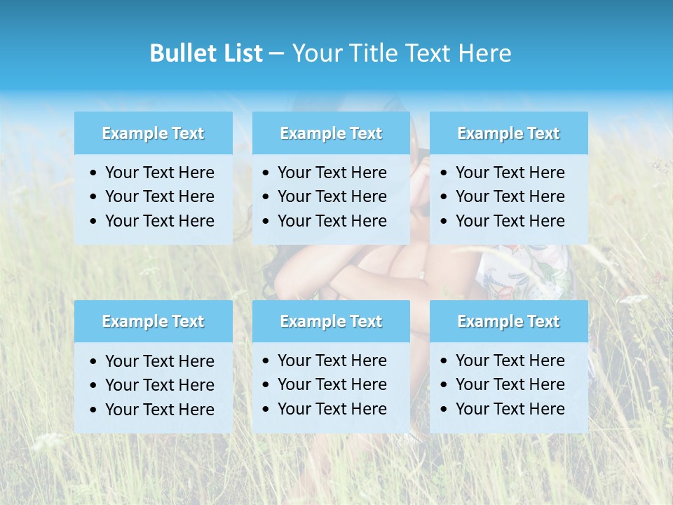 Meadow Person Female PowerPoint Template