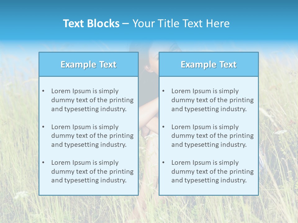 Meadow Person Female PowerPoint Template