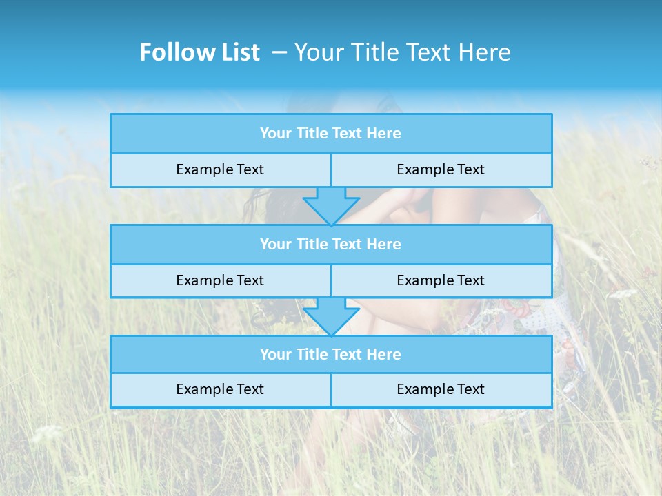 Meadow Person Female PowerPoint Template