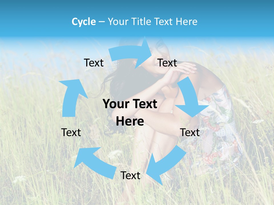 Meadow Person Female PowerPoint Template