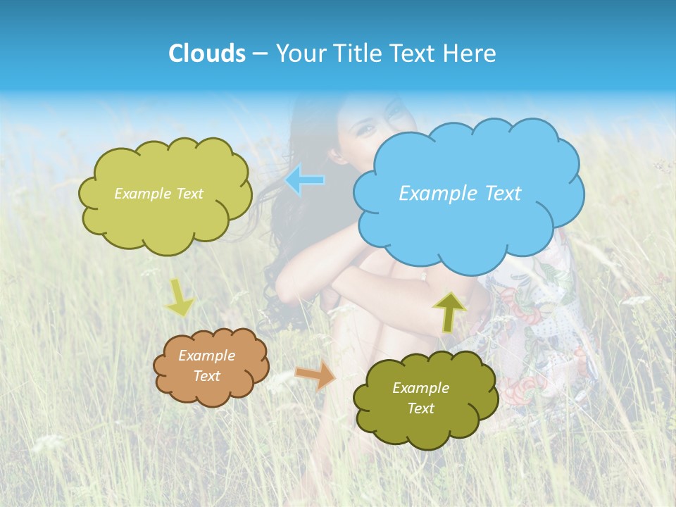 Meadow Person Female PowerPoint Template