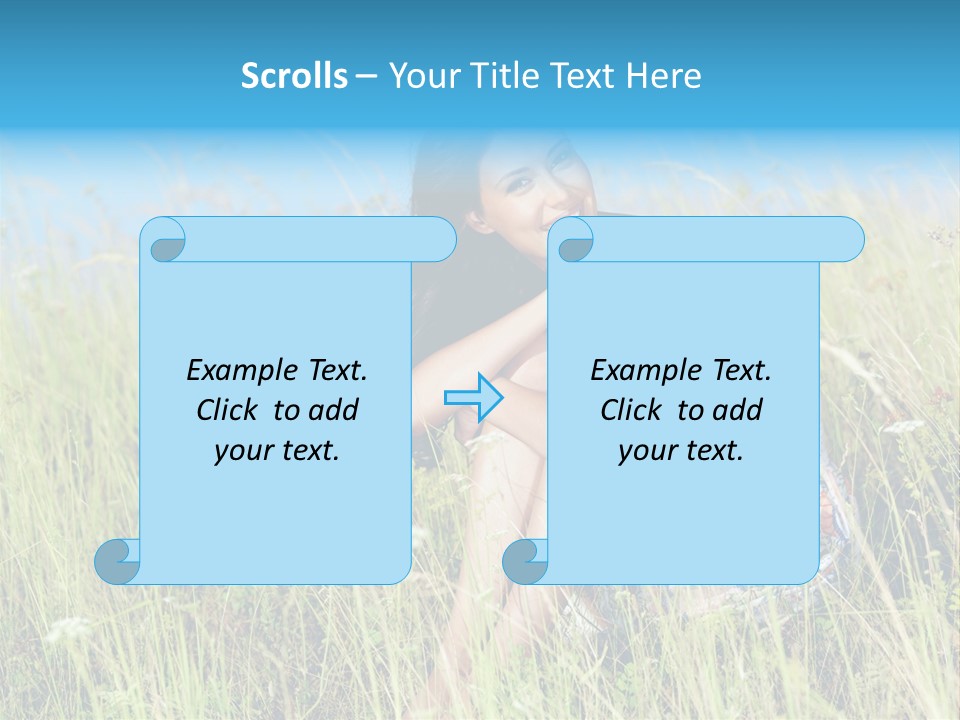 Meadow Person Female PowerPoint Template