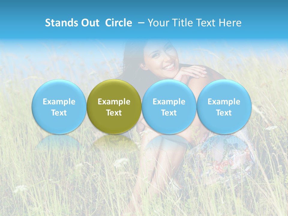 Meadow Person Female PowerPoint Template