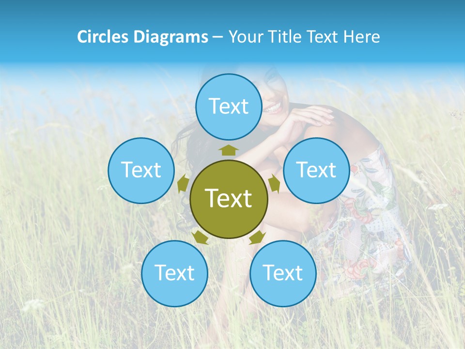 Meadow Person Female PowerPoint Template